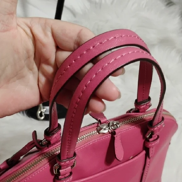 SALE! Authentic Coach Peyton Saffiano Cora Leather Domes Satchel W Strap - Picture 8 of 14